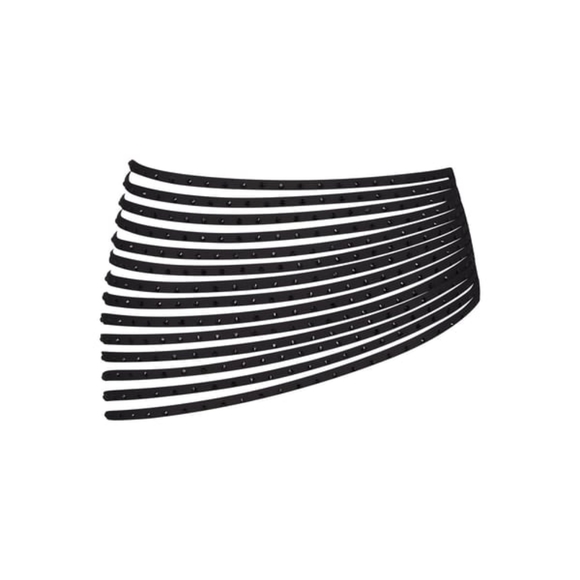 NWT SKIMS RHINESTONE SWIM STRAPPY SKIRT IN ONYX - Picture 1 of 6